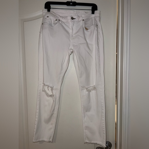 rag & bone Denim - RAG & BONE Ripped White Jeans
